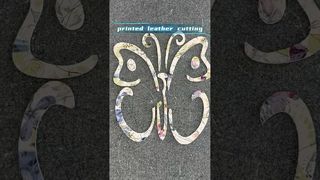 Cutting Butterfly Shapes from Printed Leather – Clean & Precise!