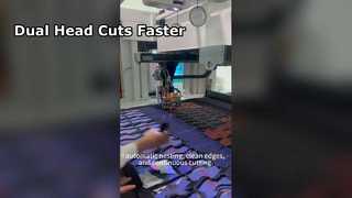 IB1606 Dual Heads Cutting Machine | Multi-Layer Cutting for Footwear Factories